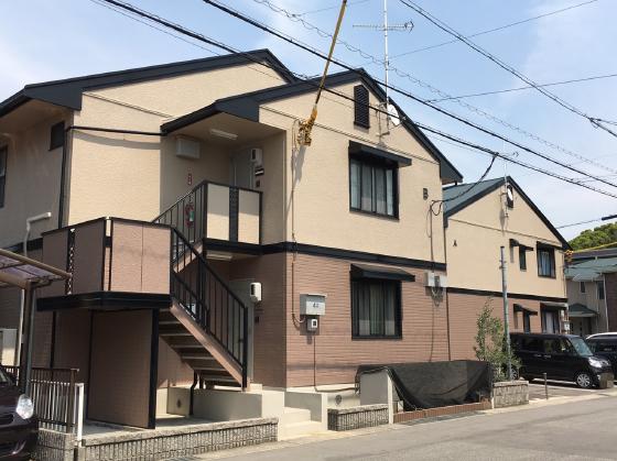 ダイワハウス施工のお住まいのアパート。外壁塗装施工事例です。愛知県安城市T様所有物件。