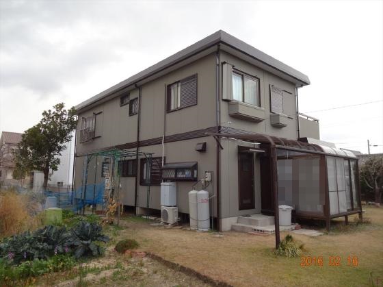 外壁塗装　積水ハウス施工のお住まい　高浜市呉竹町　ガイナ塗料施工事例　N様邸