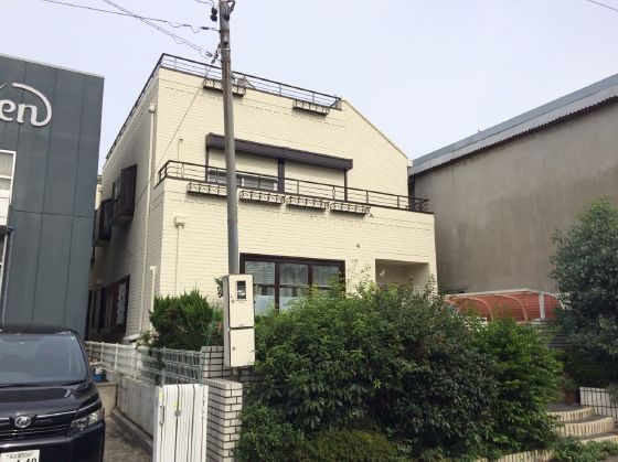 外壁塗装　セキスイハイム施工のお住まいの　名古屋市千種区　ガイナ塗料施工事例