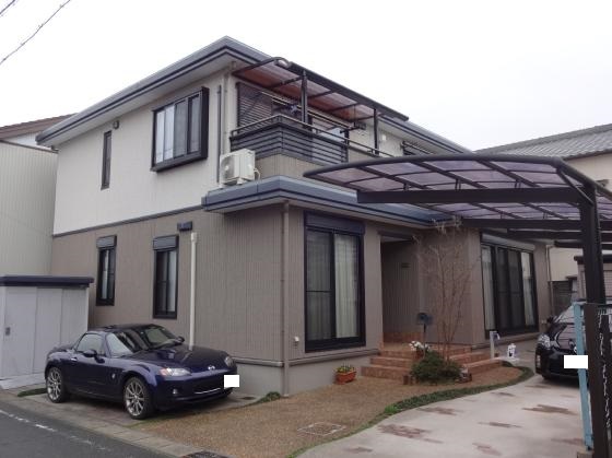 屋根・外壁塗装 積水ハウス施工のお住まいの 豊川市野口町 ガイナ塗料施工事例 N様邸