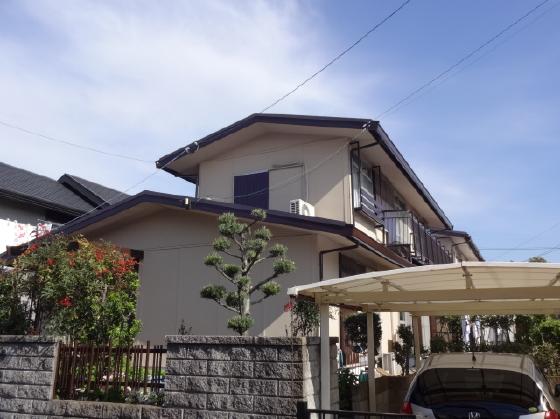 外壁塗装　セキスイ施工のお住まい　名古屋市緑区　屋根カバー工法　ガイナ施工事例