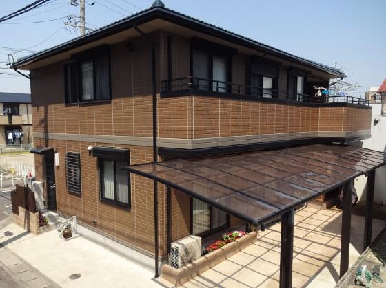 ダイワハウス施工のお住まい　外壁塗装　豊田市栄町　無機塗料施工事例