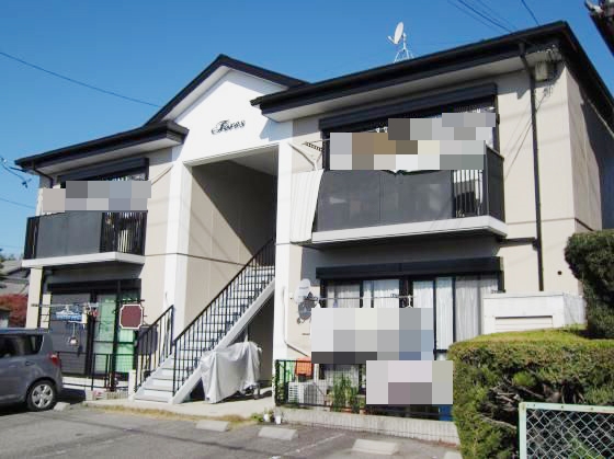 屋根外壁塗装工事 セキスイ施工のお住まい 愛知県豊田市 アパート ファイン4Fフッ素セラミック