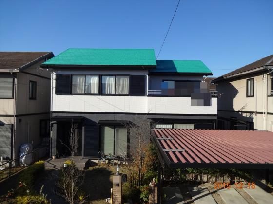 屋根・外壁塗装　トヨタホーム施工のお住まい　豊田市百々町　無機塗料施工事例　S様邸