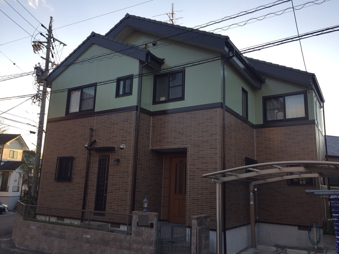 梶田建設の建物の外壁塗装 in 長久手市西浦　S様邸　スーパームキコート