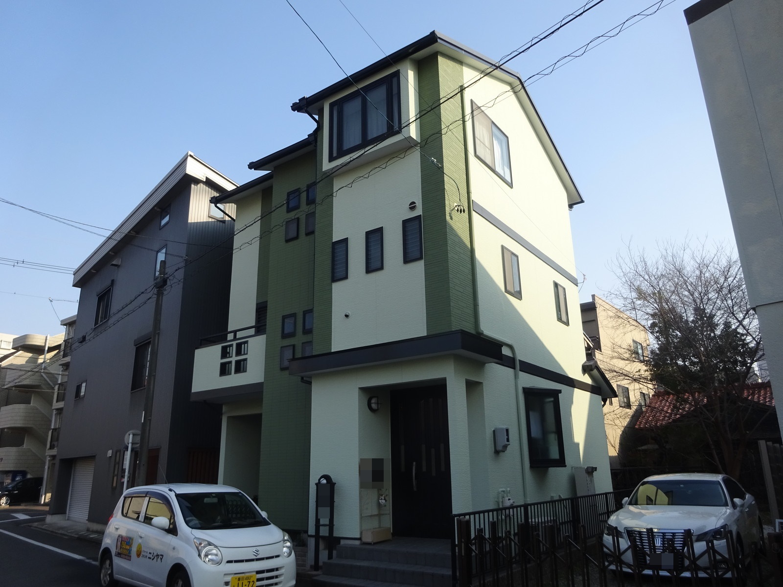 辻創建の建物の外壁塗装を行いました！名古屋市北区　M様邸　断熱塗料ガイナ