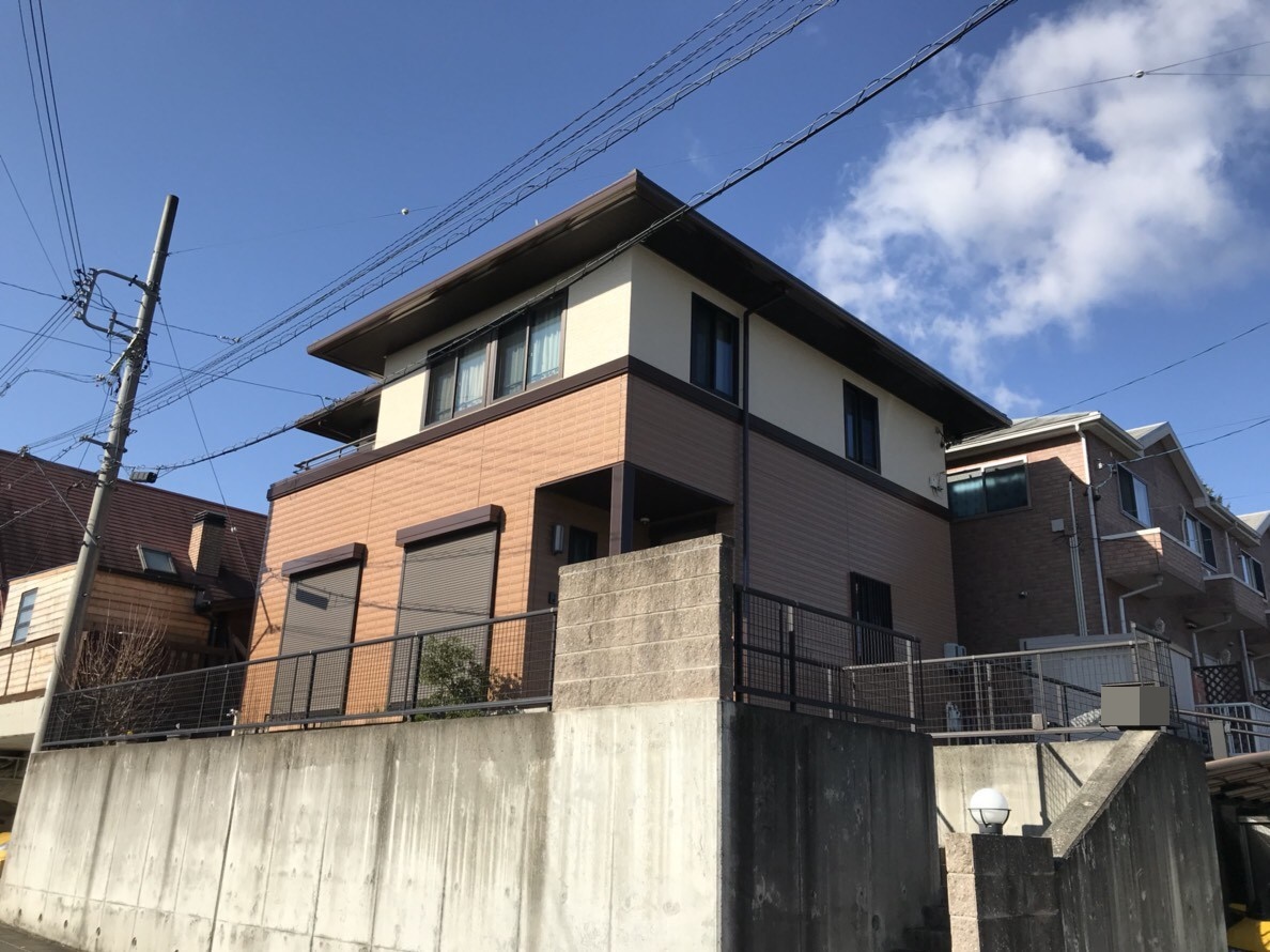 積水ハウス施工のお住まいの外壁塗装 in 豊田市　無機塗料　スーパームキコート