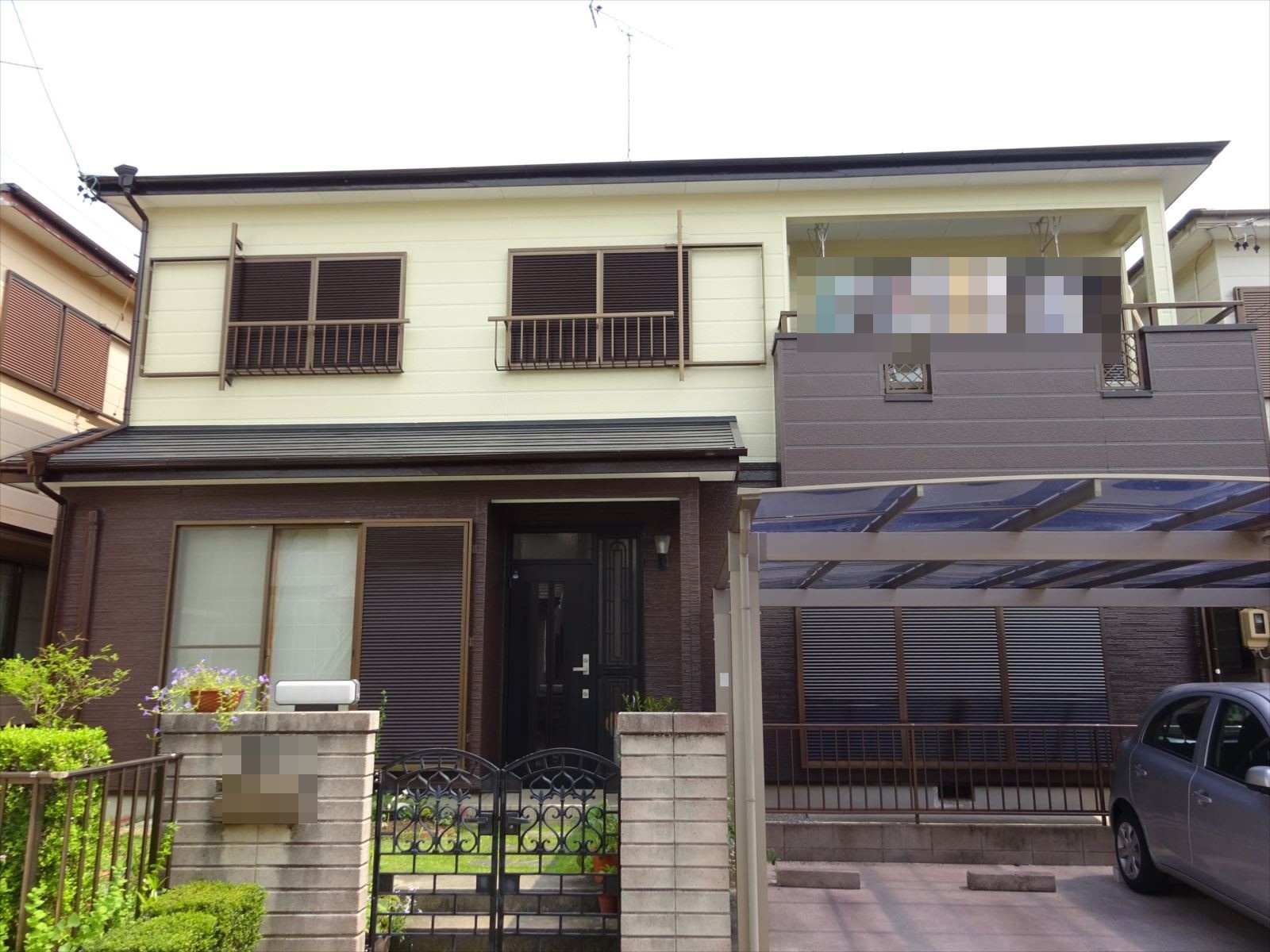 フジケンの建物の外壁塗装と屋根葺き替え工事　岡崎市大和町　I様邸　シリコンフレックス