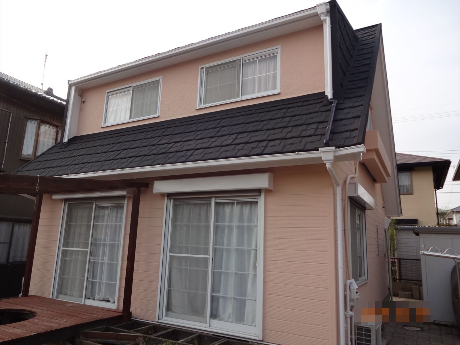 ミサワホーム施工のお住まいの外壁塗装、屋根カバー工法　豊田市西中山町　断熱塗料ガイナ