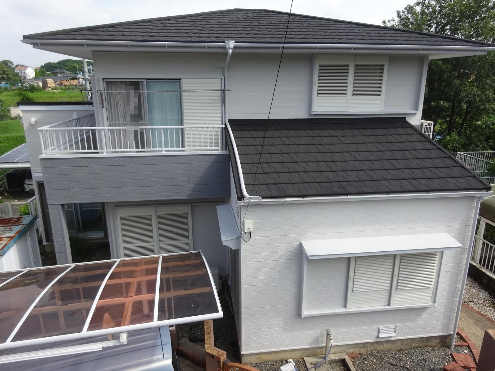 三交ホームの外壁メンテナンス　屋根カバー・外壁塗装・ベランダ防水　岡崎市細川町　T様邸