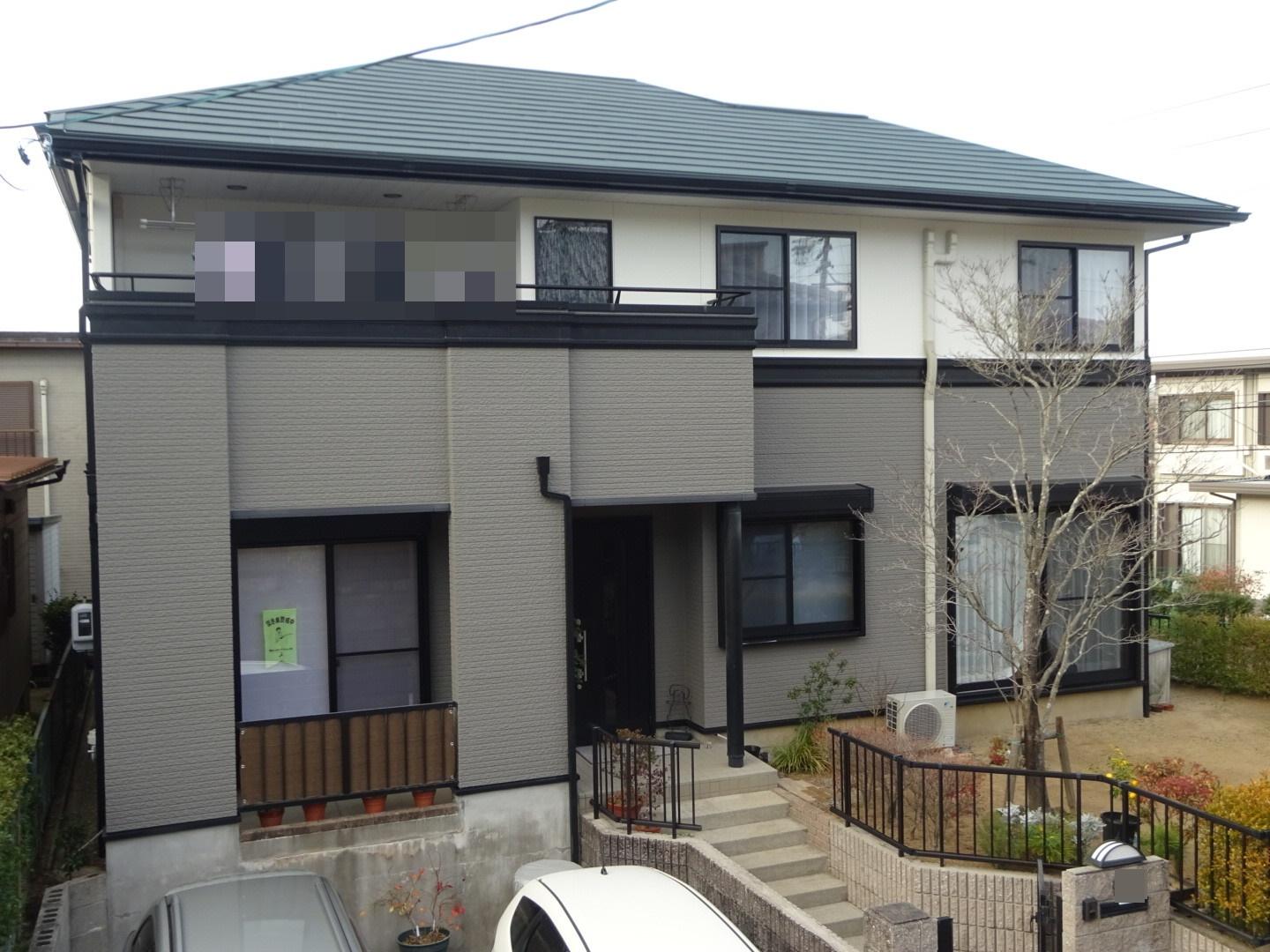 エス・バイ・エル施工のお住まいの屋根カバー＆外壁塗装、ベランダ防水工事　岡崎市本宿町　M様邸