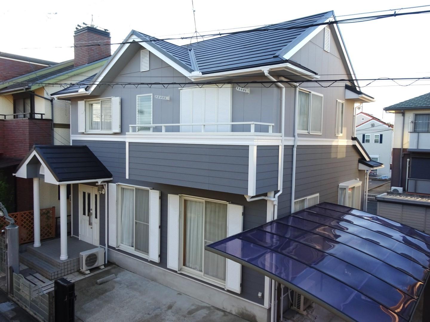 太陽ハウジング様施工のお住まいの屋根カバー＆外壁塗装　刈谷市野田町　K様邸