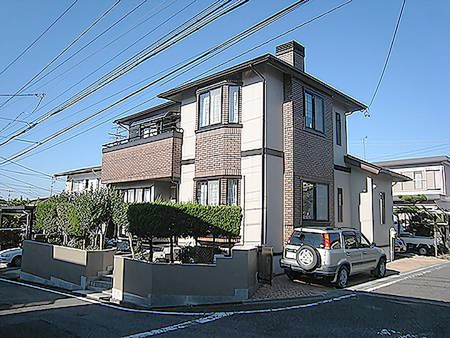 屋根外壁塗装　一条工務店施工のお住まい　愛知県豊田市　フッ素塗料施工事例　M様邸