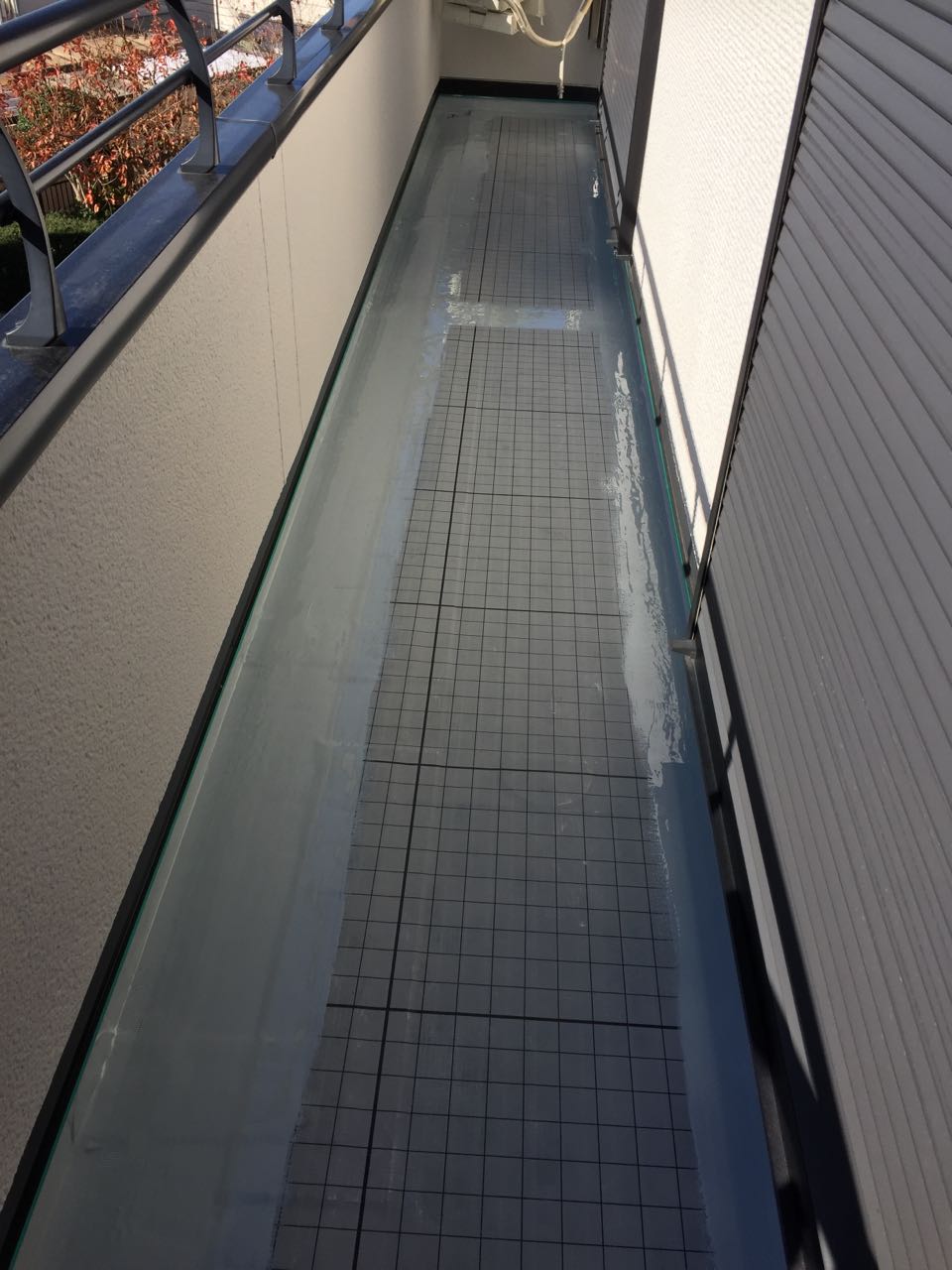 【防水工事】ウレタン防水塗布1回目