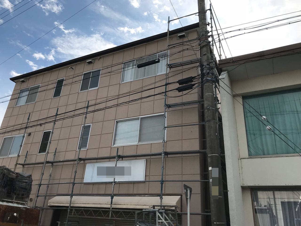 【足場設置工事】設置中