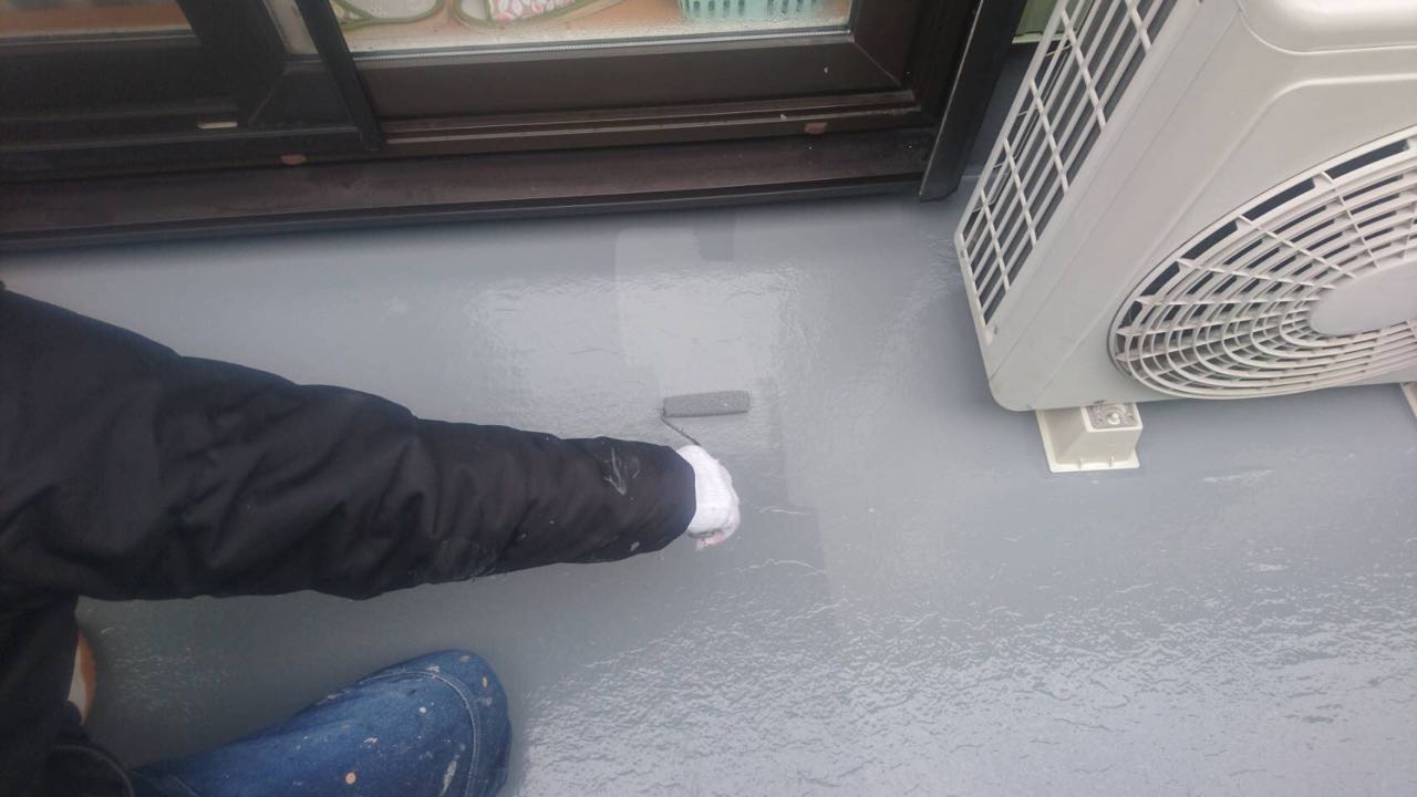 【防水工事】ウレタン防水塗布2回目