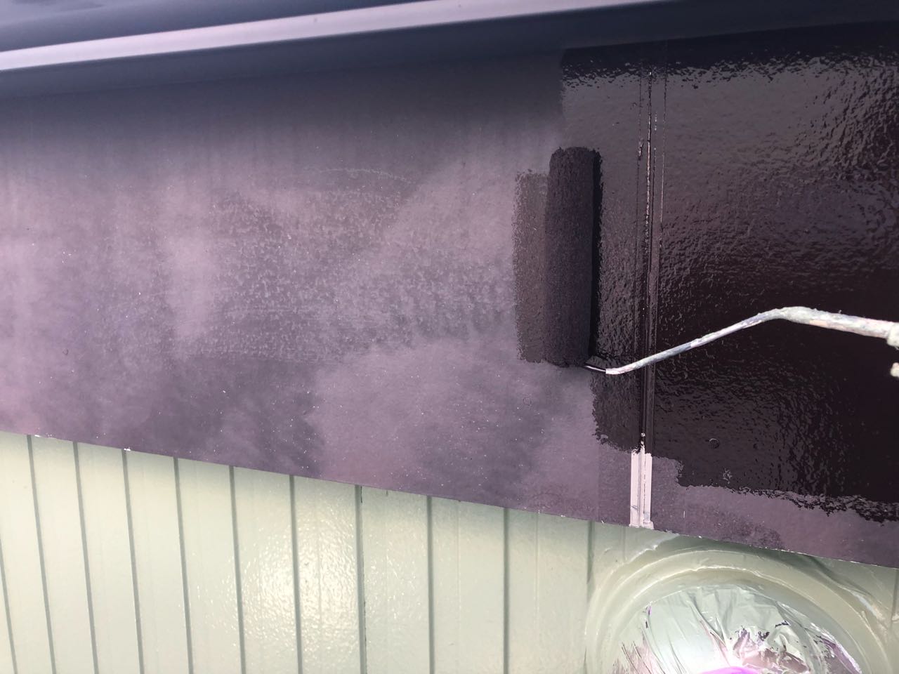 【破風・鼻隠し塗装】下塗り