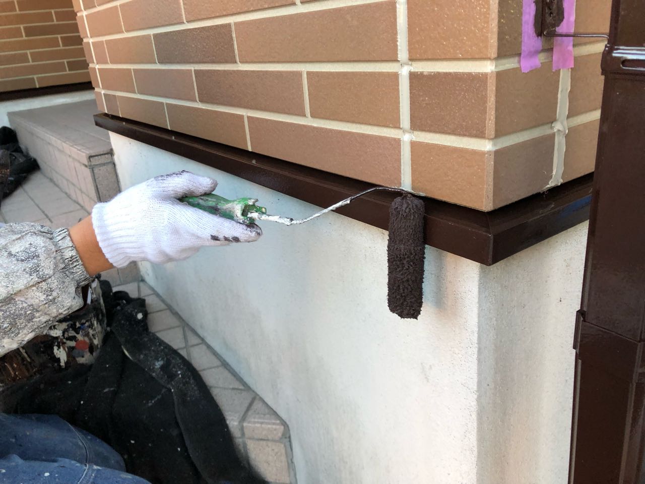 【水切り塗装】上塗り