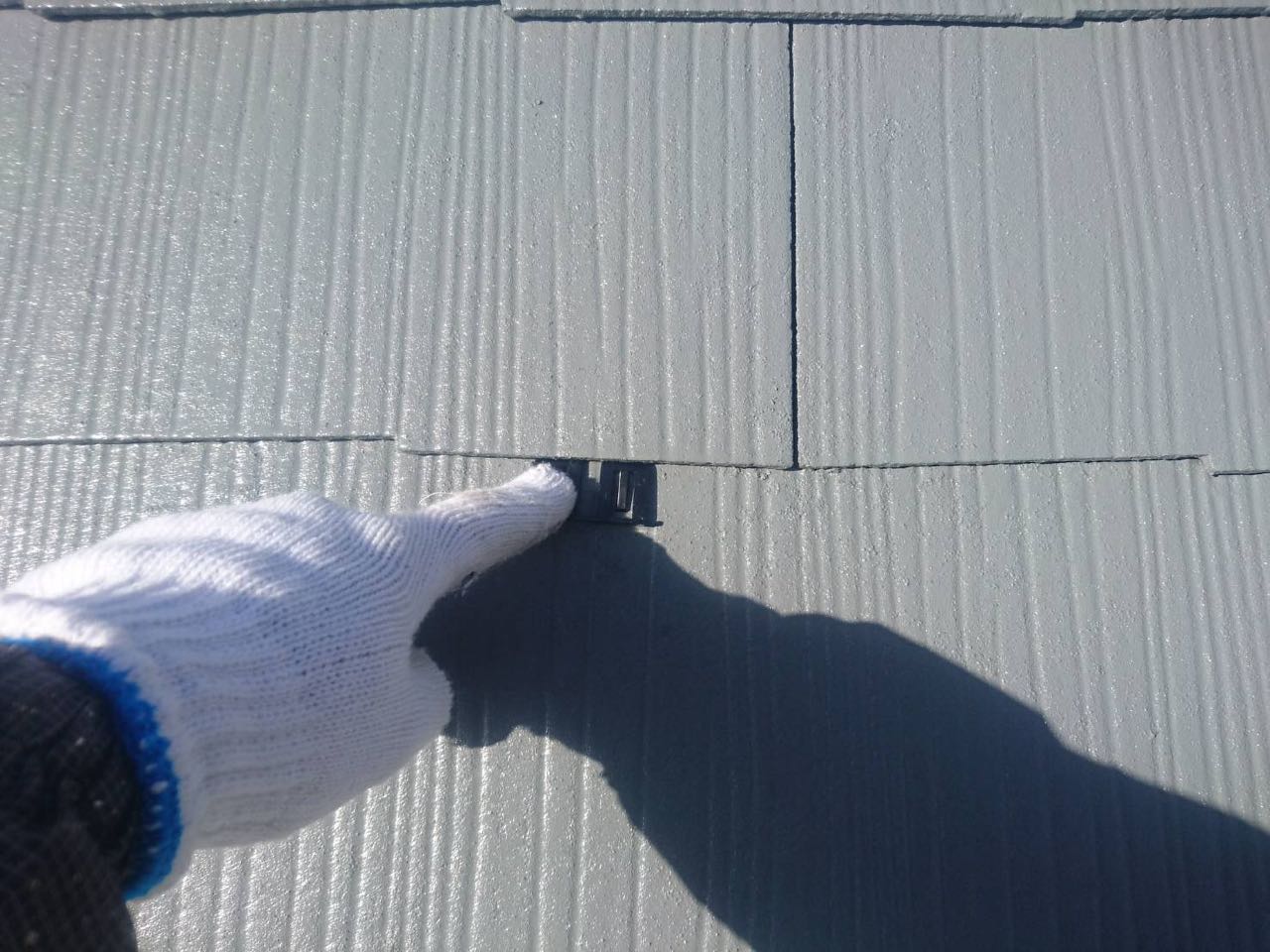 【屋根塗装】タスペーサー挿入