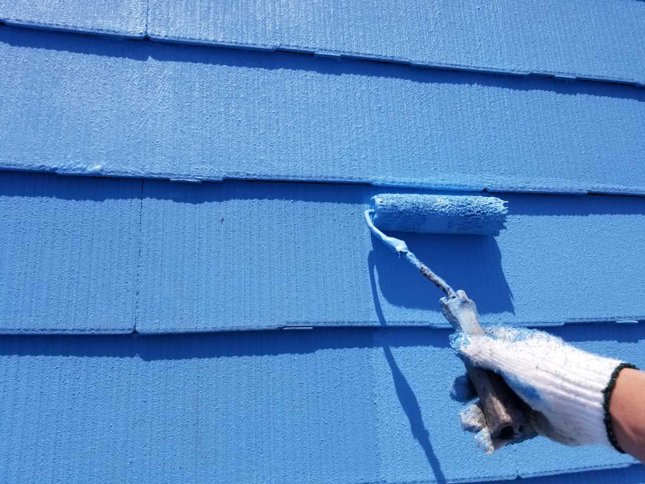 【屋根塗装】上塗り