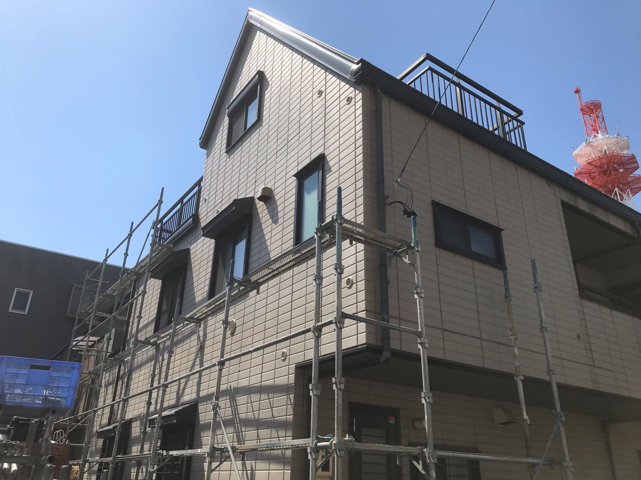 【足場設置工事】設置中