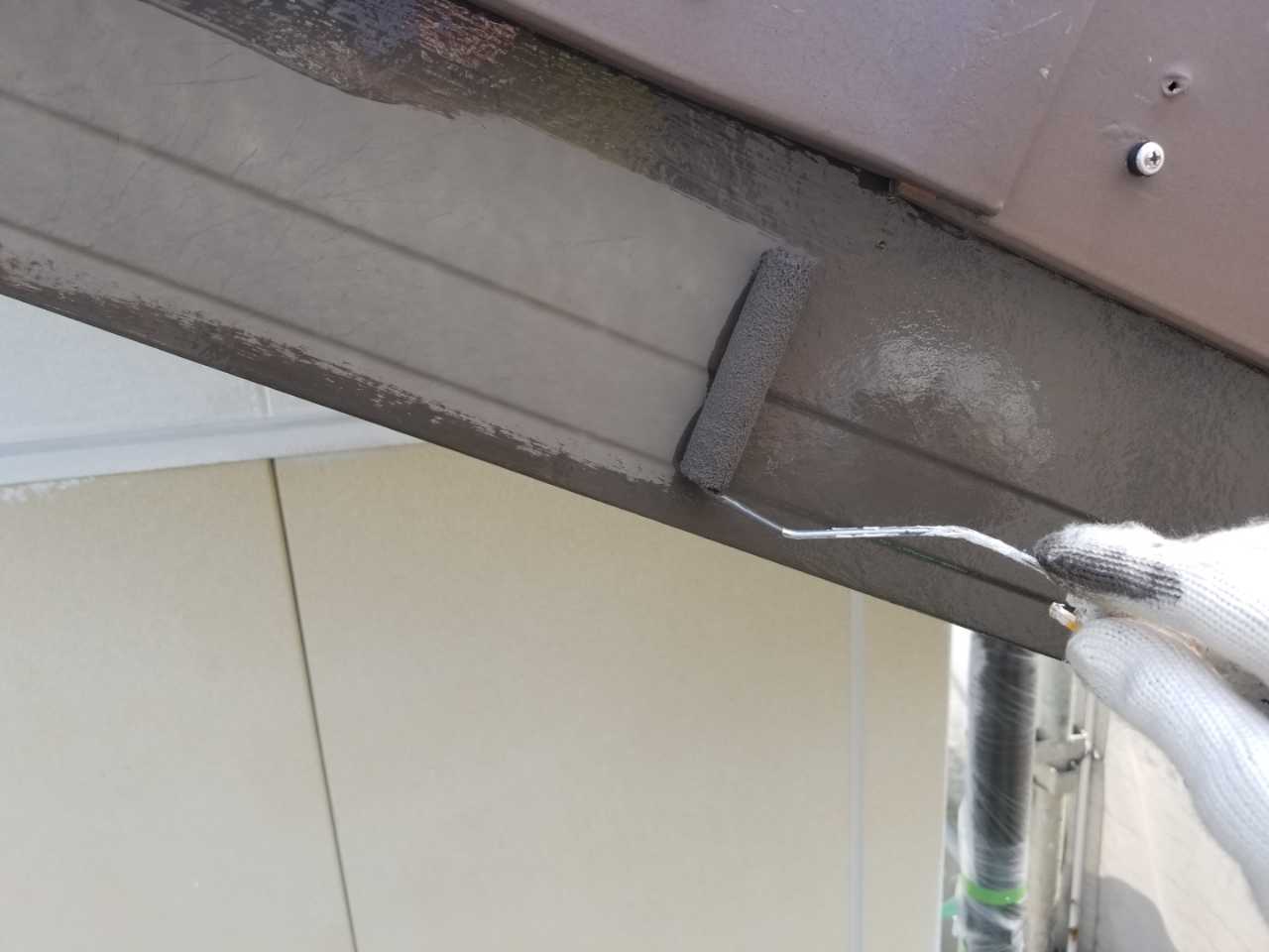 【破風・鼻隠し塗装】下塗り