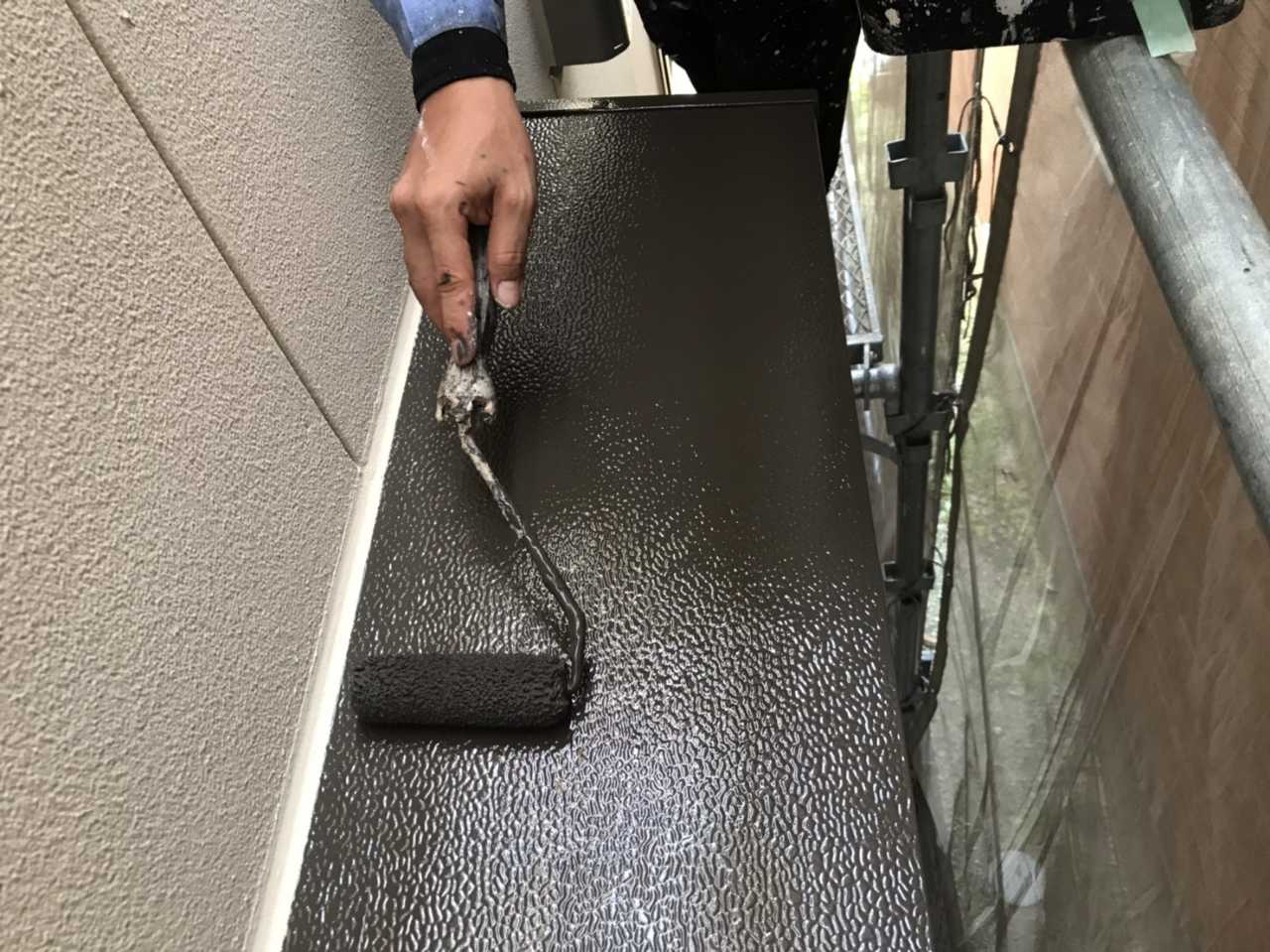 【庇塗装】上塗り