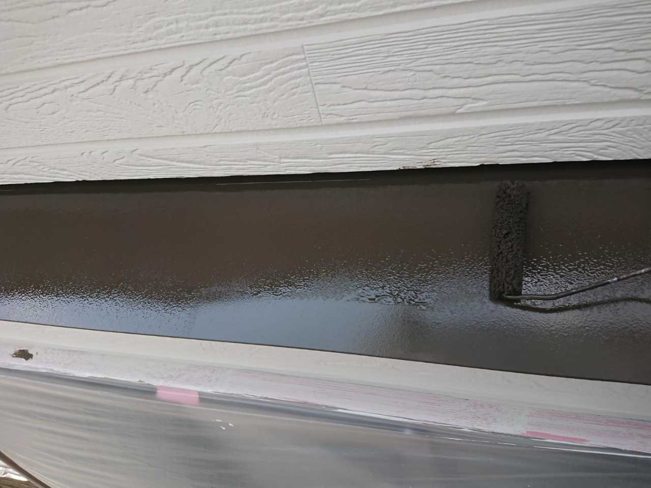 【庇塗装】上塗り