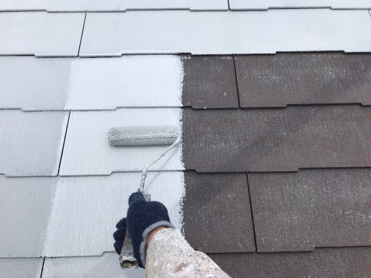 【屋根塗装】下塗り1