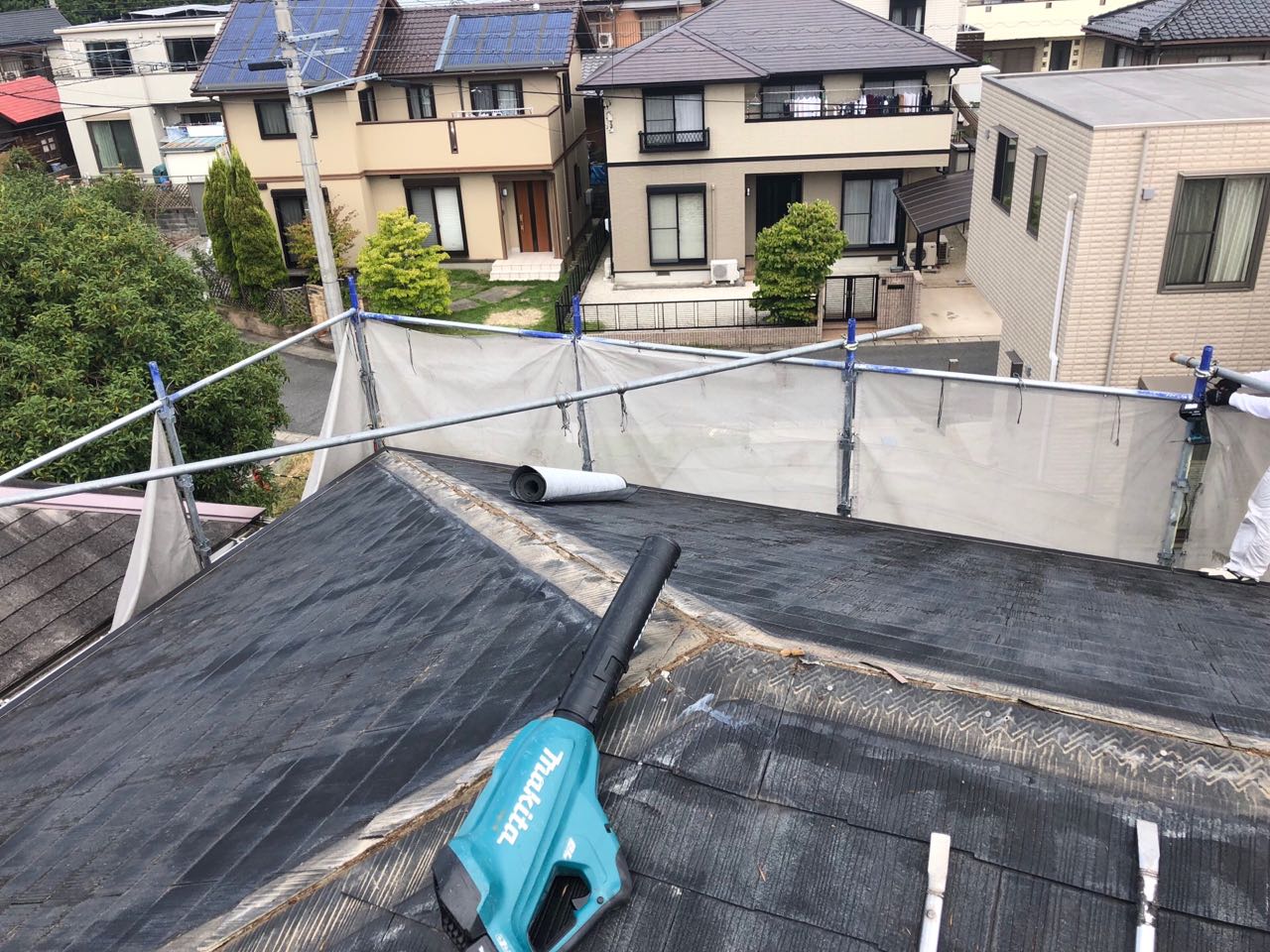 【屋根板金工事】棟撤去