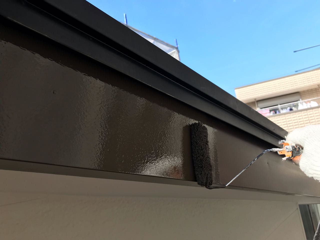 【破風・鼻隠し塗装】下塗り