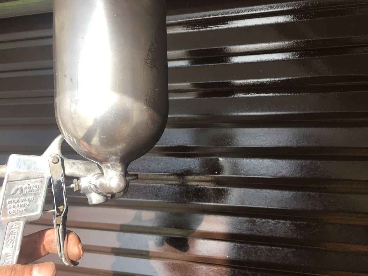 【雨戸塗装】上塗り