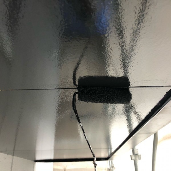 【軒天塗装】上塗り