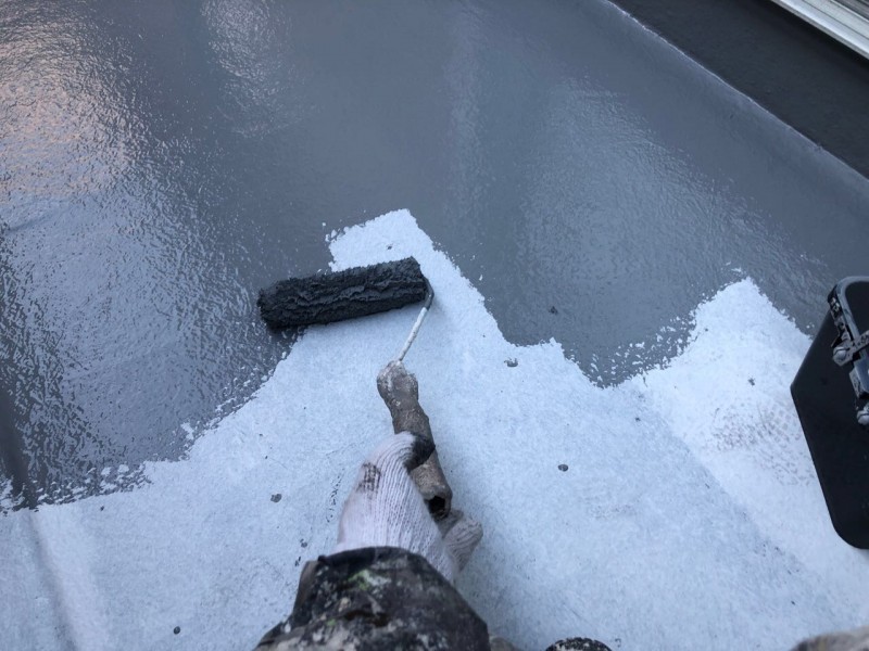 【防水工事】トップコート塗布