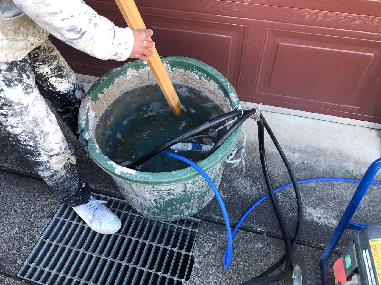 【バイオ洗剤準備】洗浄液攪拌