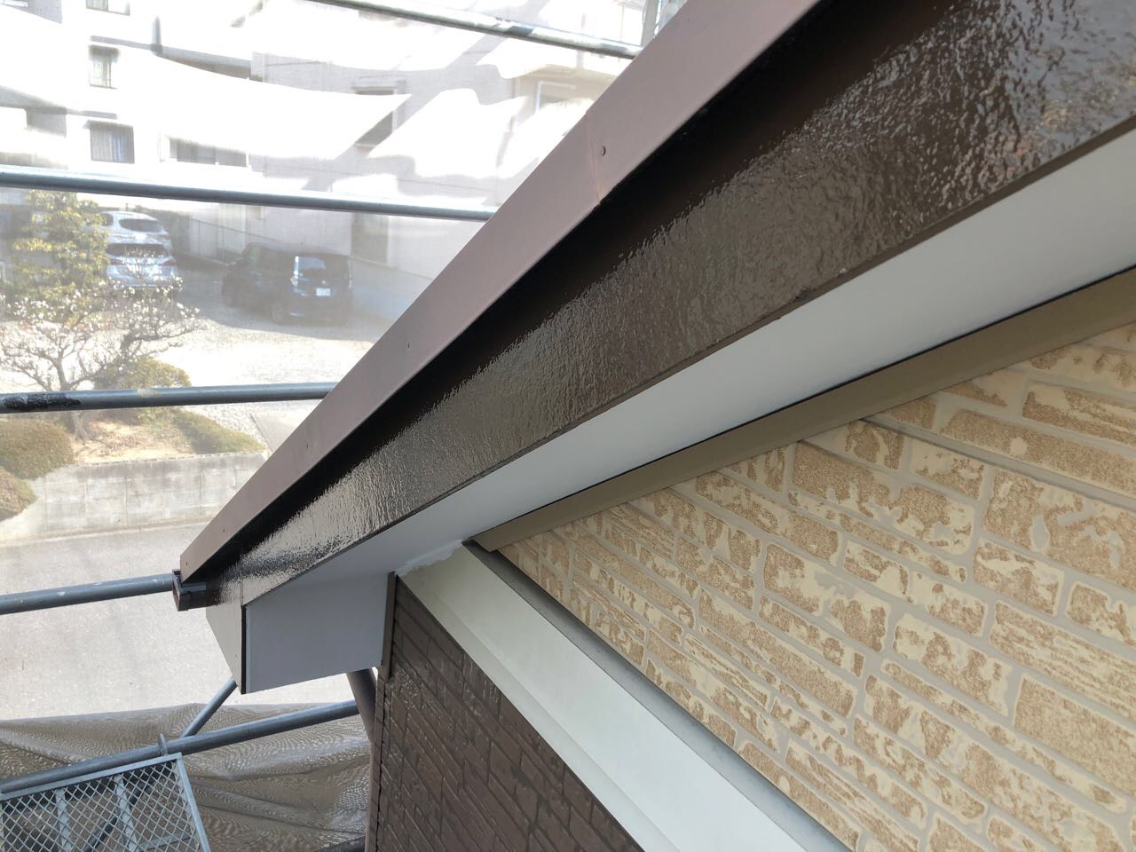 【破風・鼻隠し塗装】下塗り