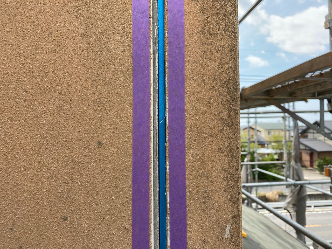 【シーリング工事】マスキング貼り