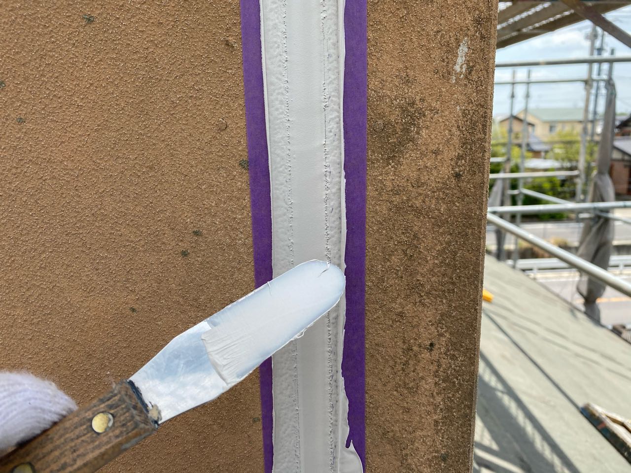 【シーリング工事】ヘラ押さえ