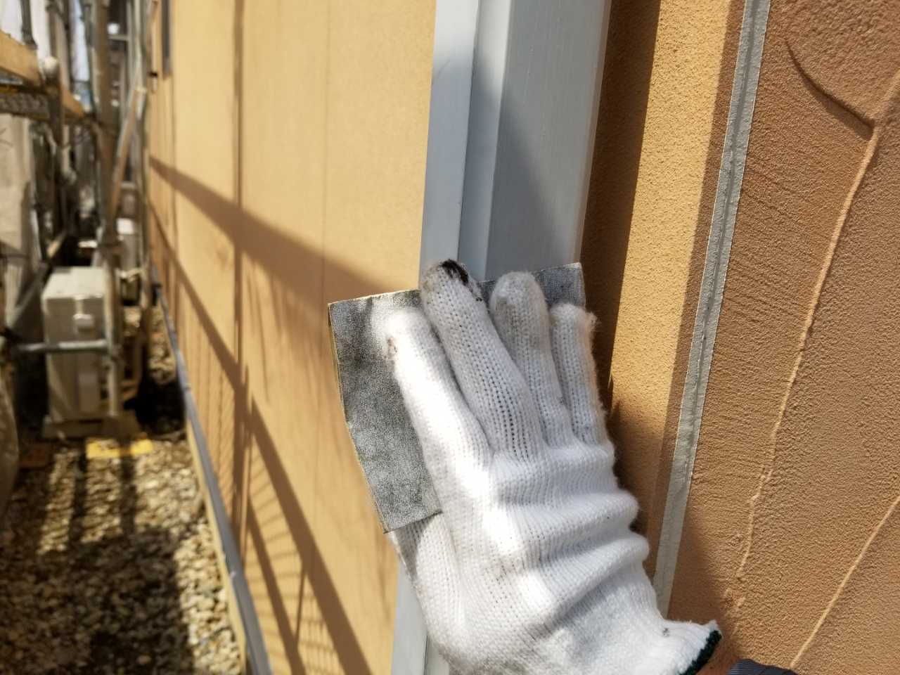 【雨樋塗装】ケレン作業