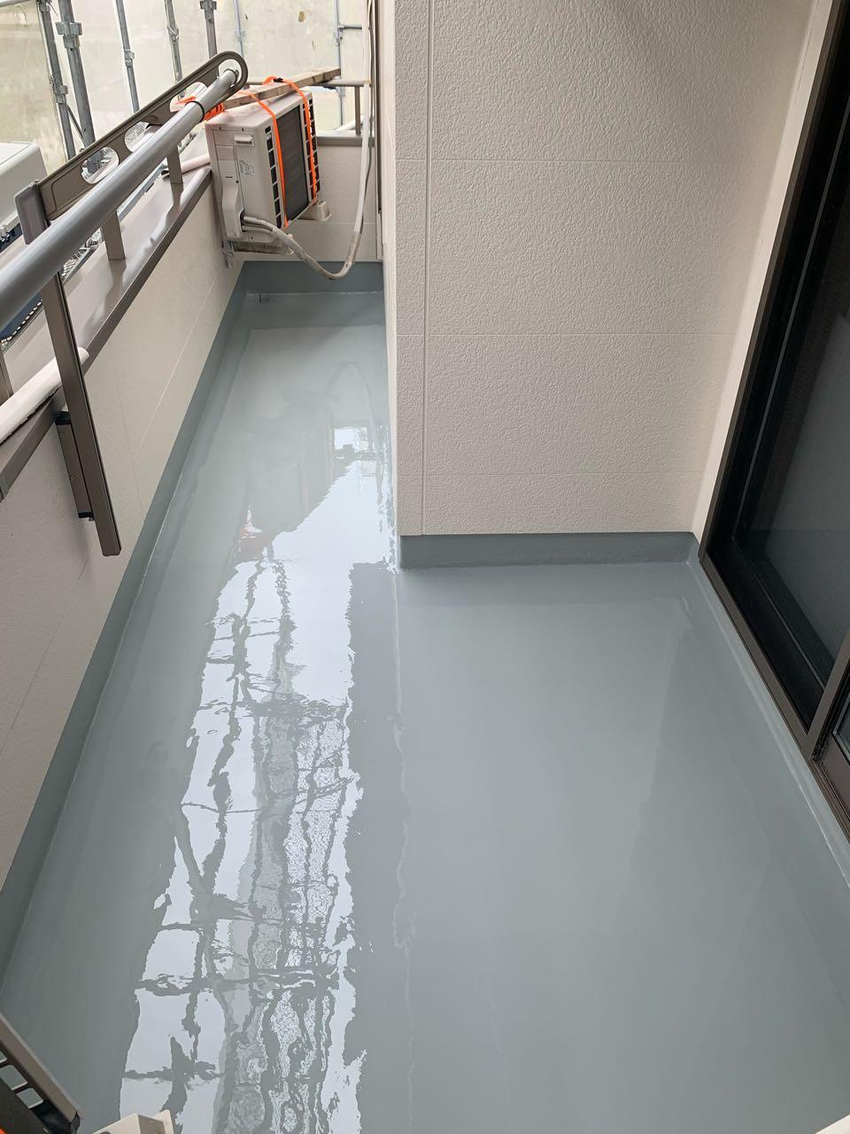 【防水工事】ウレタン防水塗布1回目