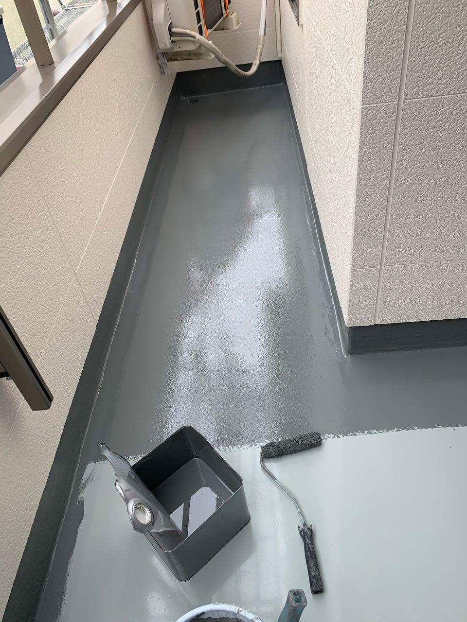 【防水工事】トップコート塗布