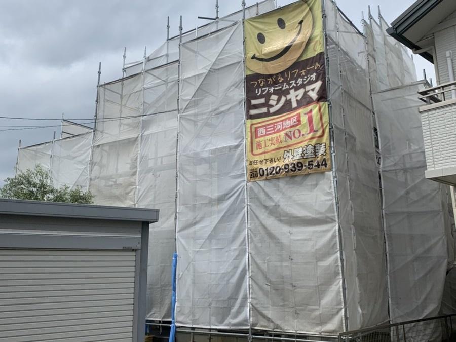 【足場設置工事】設置中