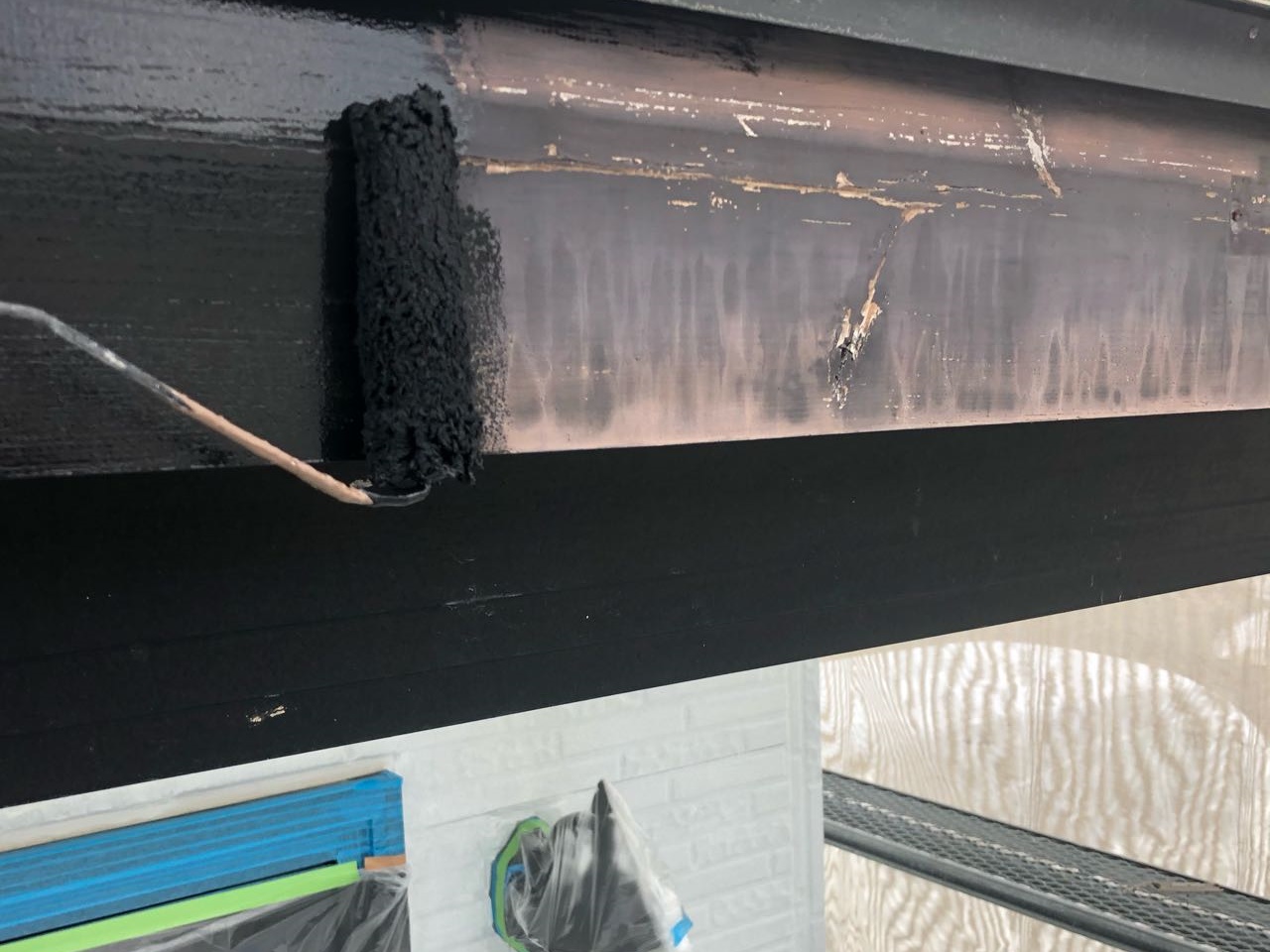 【破風・鼻隠し塗装】下塗り