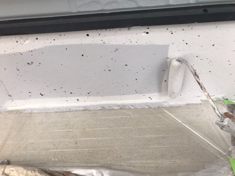 【笠木塗装】上塗り