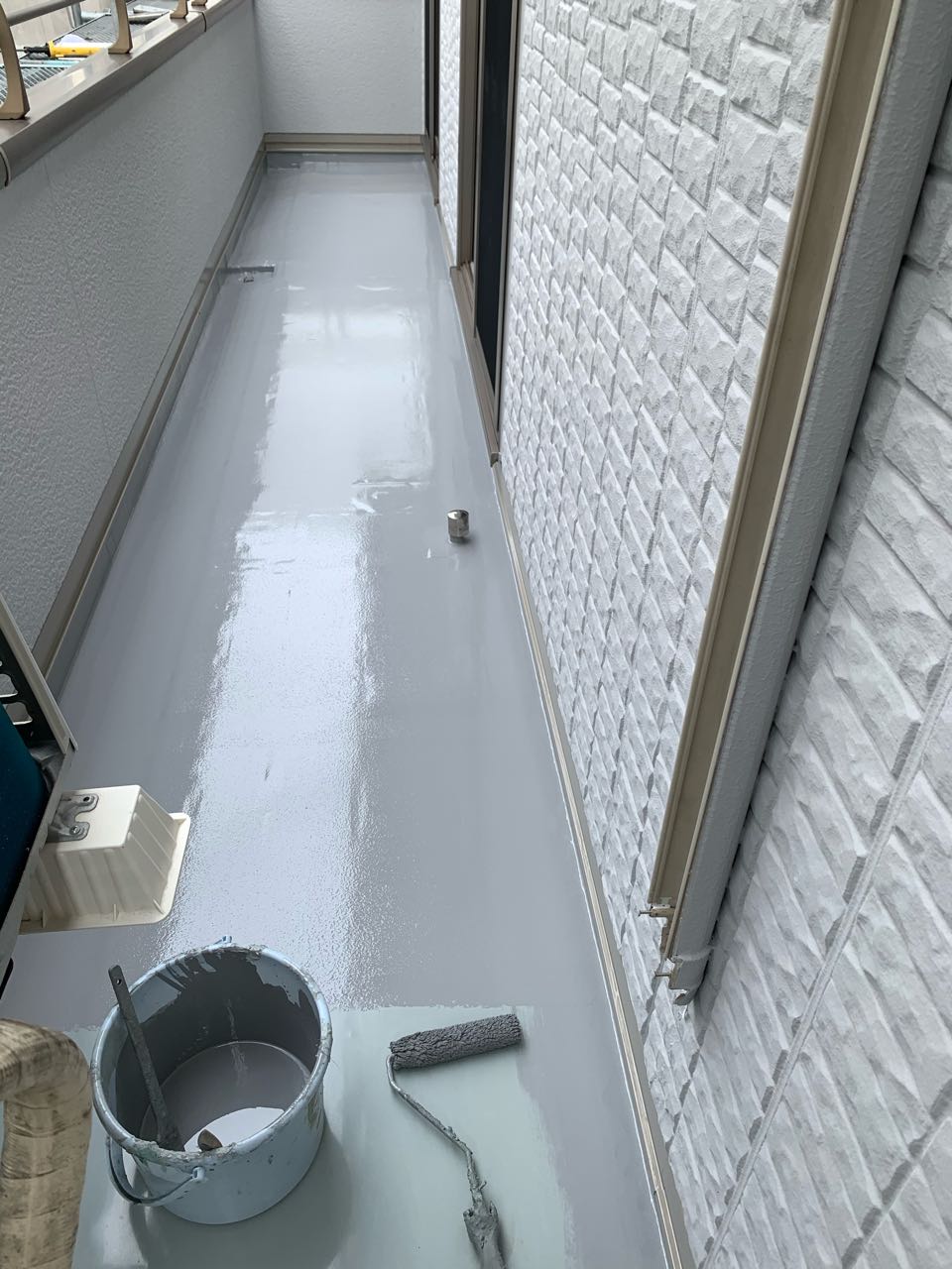 【防水工事】トップコート塗布