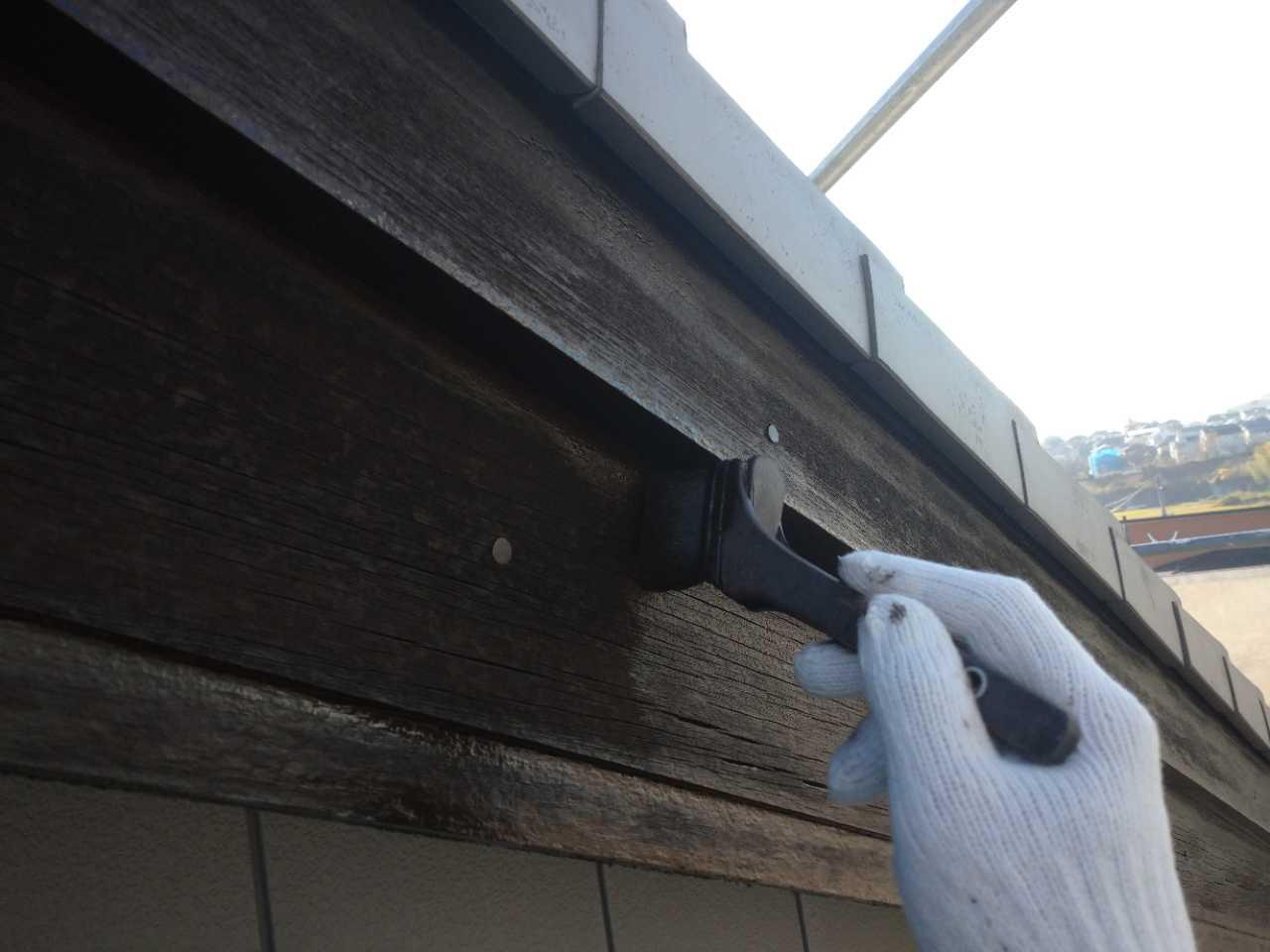 【破風・鼻隠し塗装】上塗り