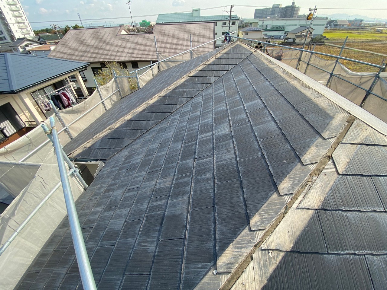 【屋根板金工事】棟撤去