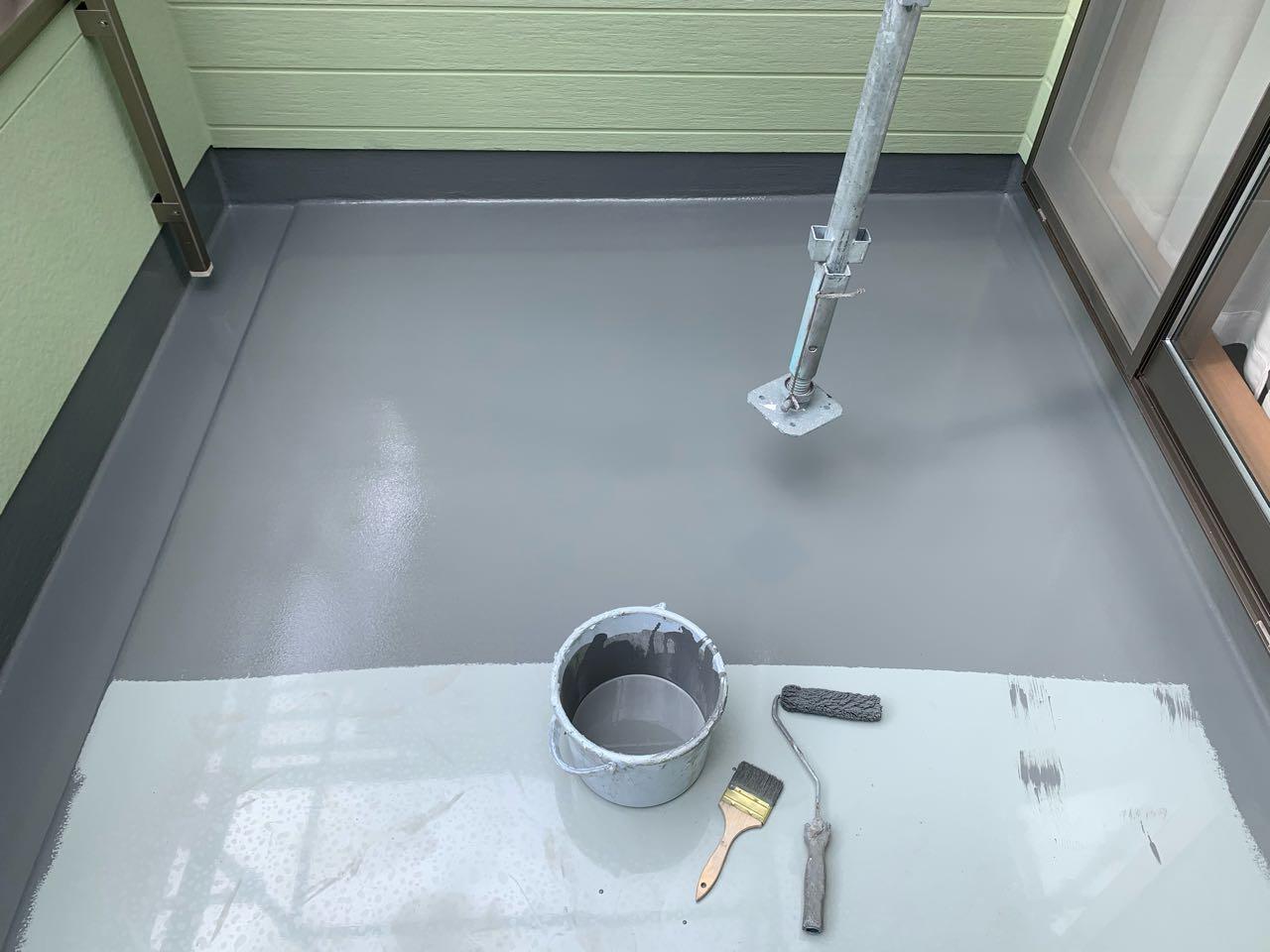 【防水工事】トップコート塗布