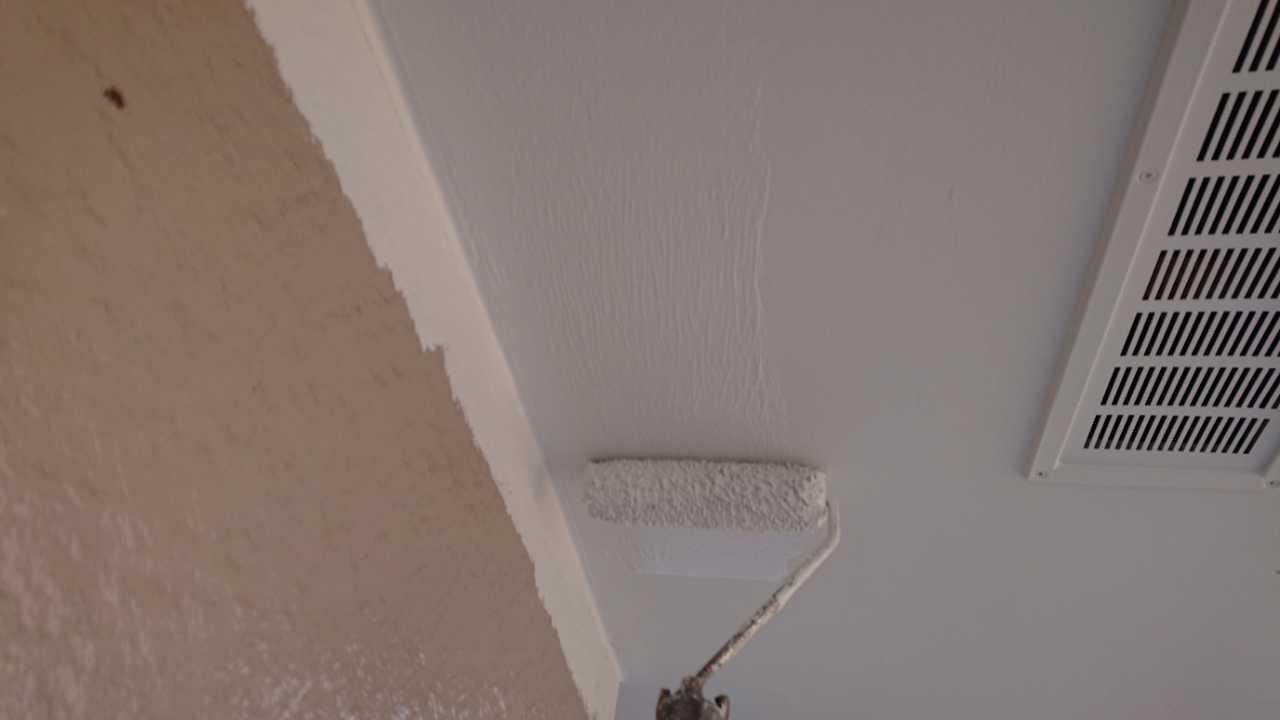 【軒天塗装】上塗り