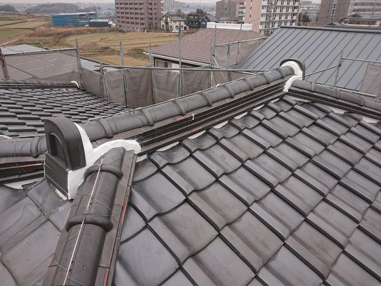 【漆喰工事】大棟完了